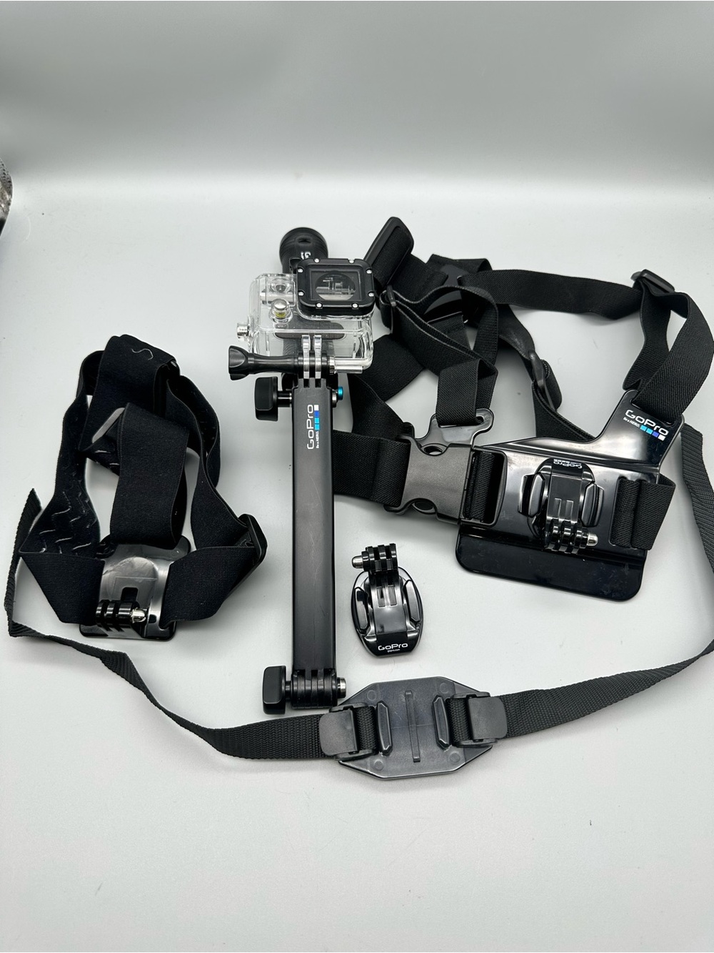 Gopro Accessory Bundle Chesty Chest Harness Head Strap Handheld Grip & Housing View 2